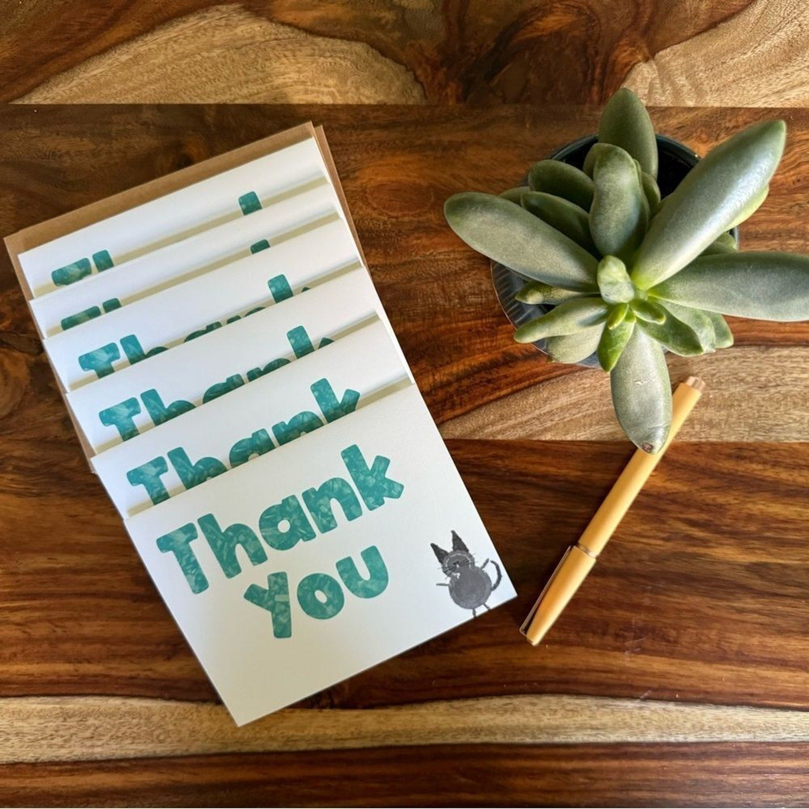 Thank You Cards Greeting Cards Blank Notes Gift for Cat Lover Friendship…