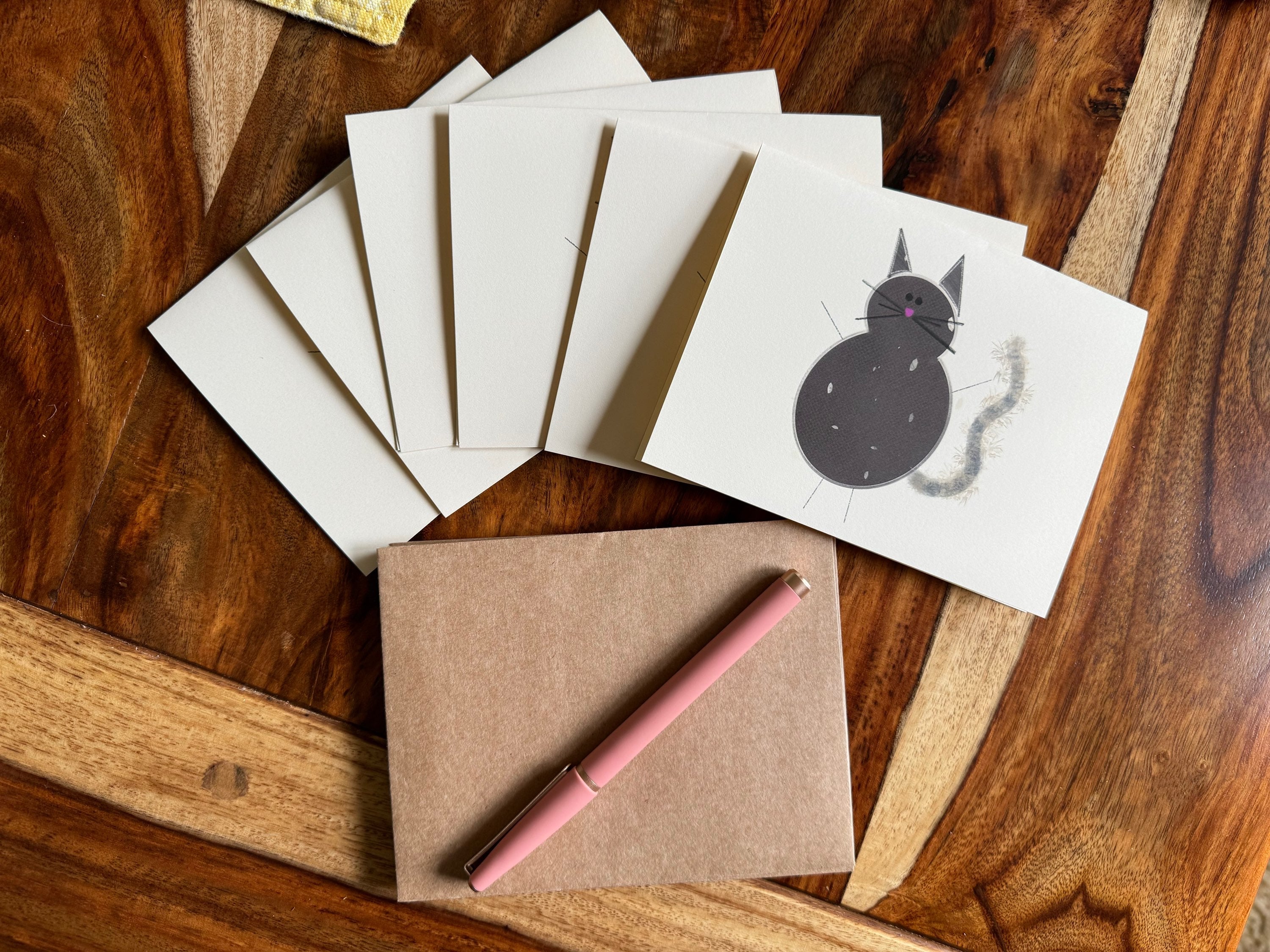 NWT Greeting Cards Blank Cards for Cat Lovers Set of 6 w/Envelopes Custom Made image 0