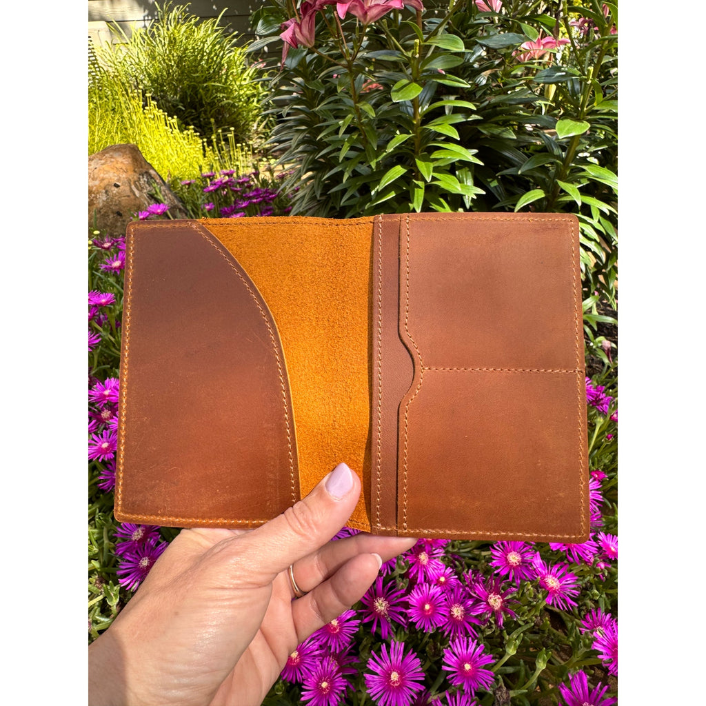Genuine Leather Passport Holder TEDDY BEAR BROWN PASSPORT Wallet NEW FAST SHIP
