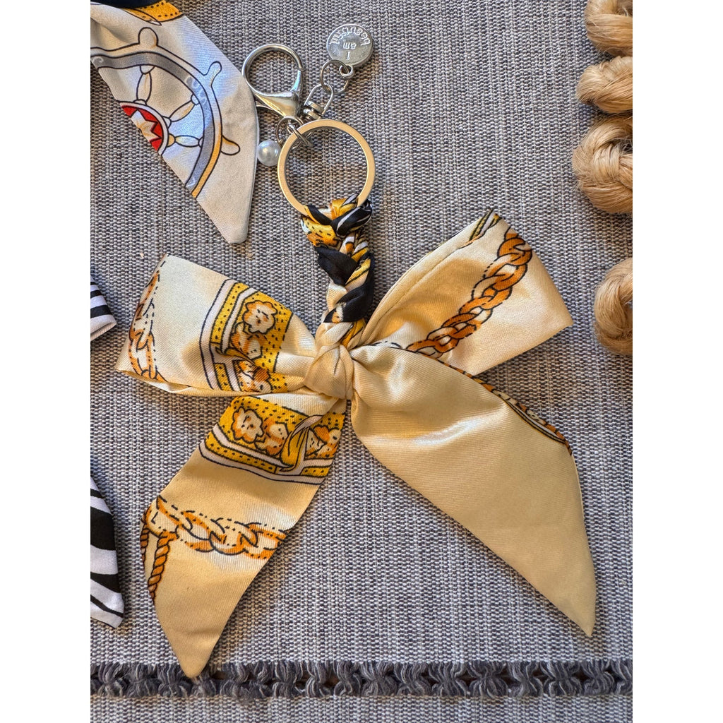 Set of 3 Bow Bag Charms Purse Charm Zebra Bows Keychain Purse Accessory