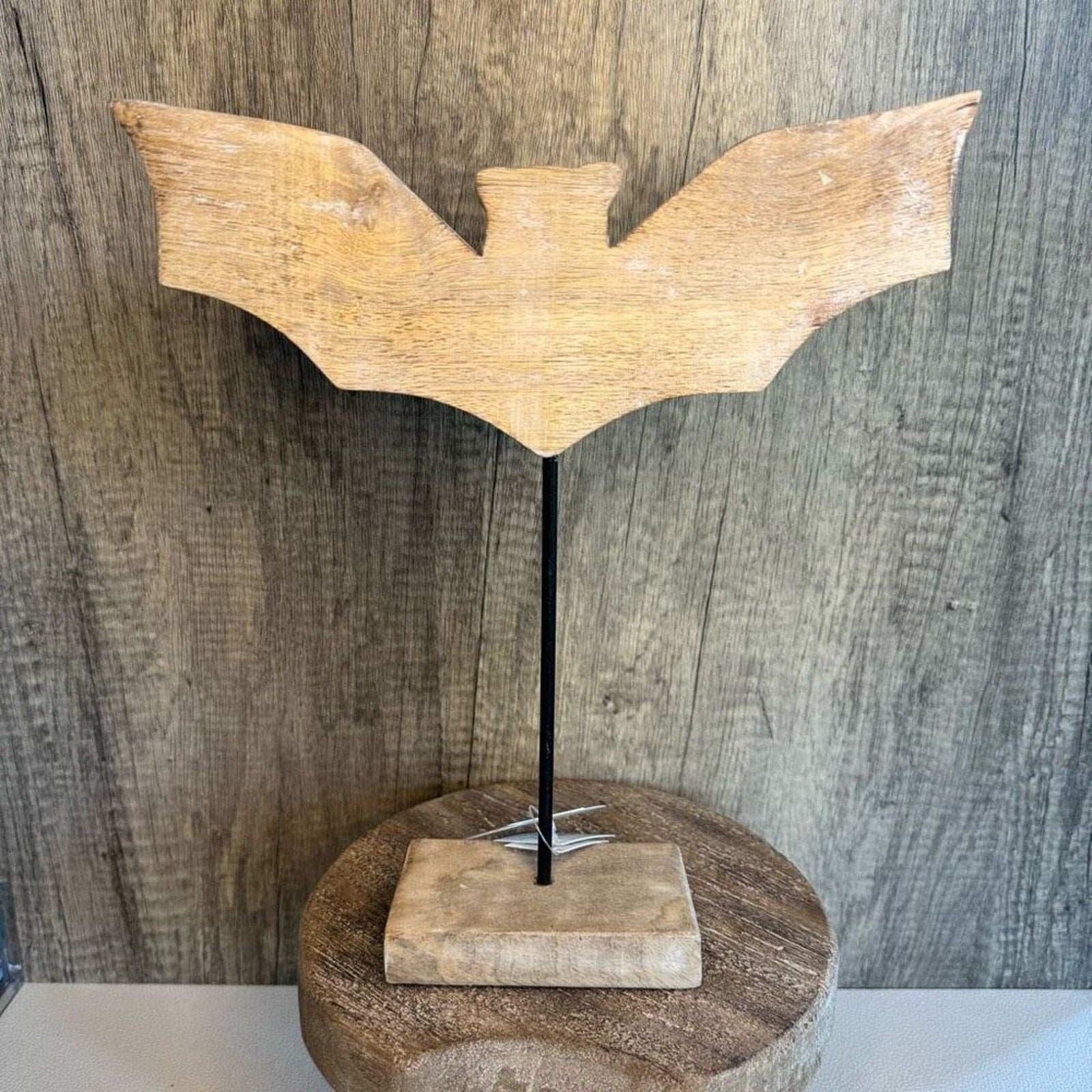 Rustic Halloween Bat Fall Home Decor 12 Inch Wood Bat Halloween FAST SHIP NEW