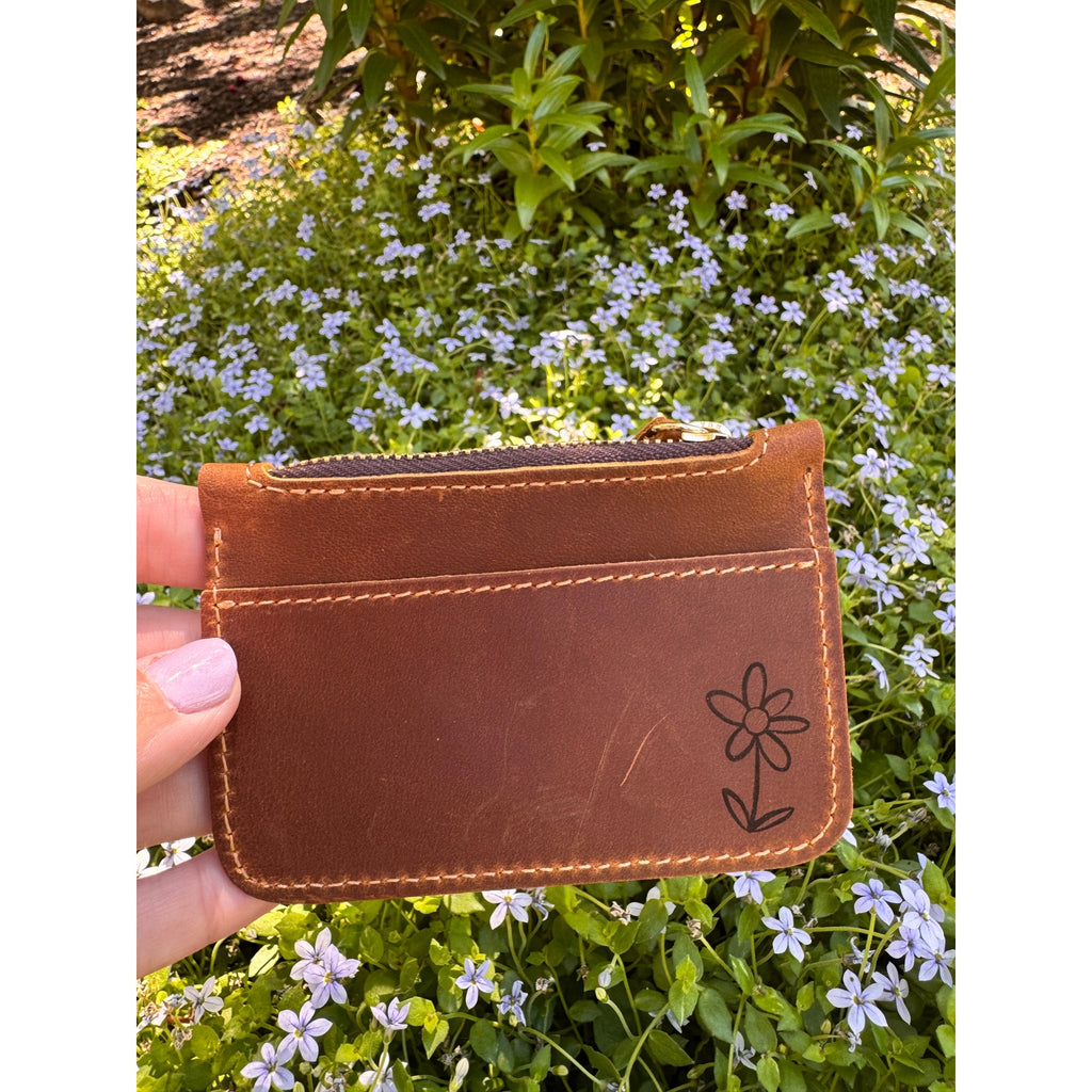 Genuine Leather Wallet TEDDY BEAR BROWN Credit Card Holder Black Leather Wallet
