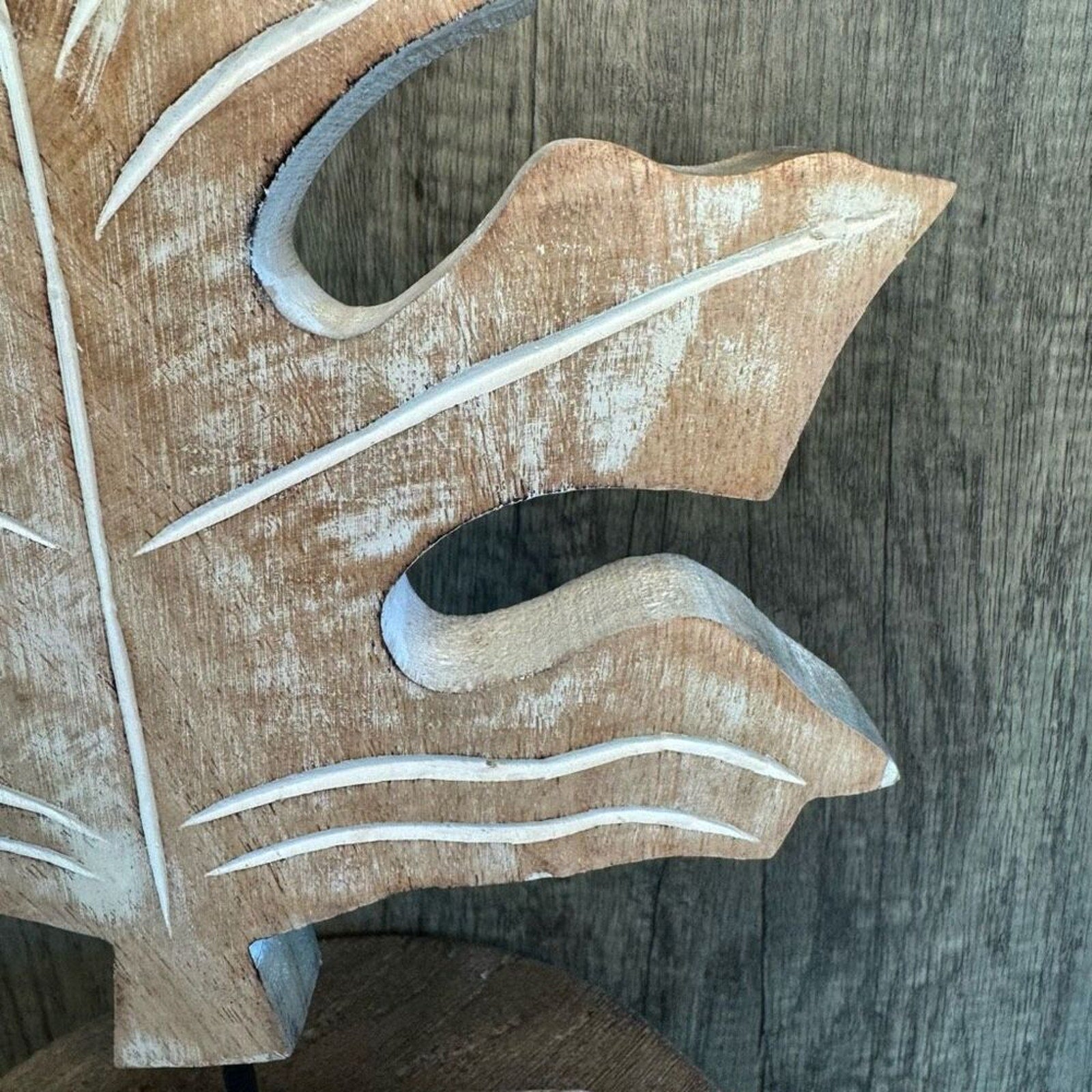 Rustic Maple Leaf Decor Mango Wood NEW FAST SHIP