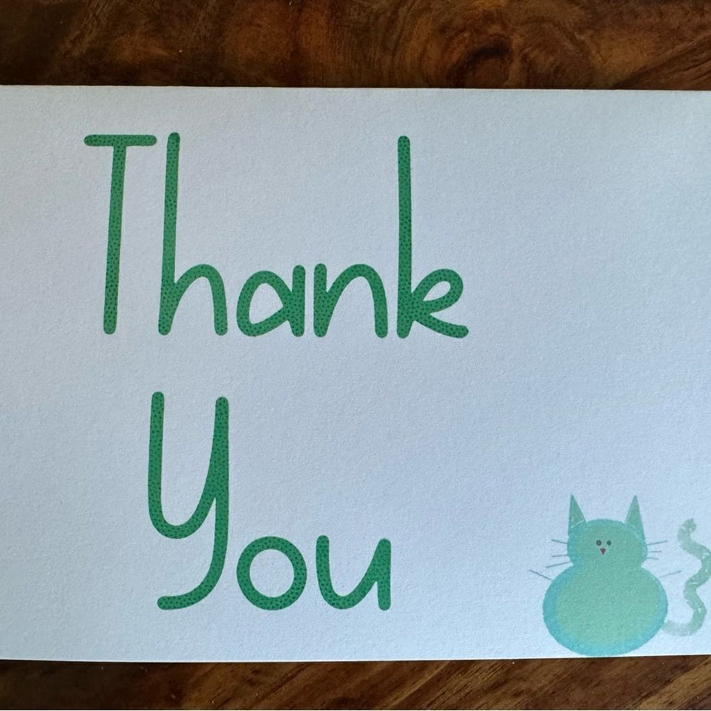 Thank You Cards Greeting Cards Blank Notes for Cat Lover Stationery Set of 6