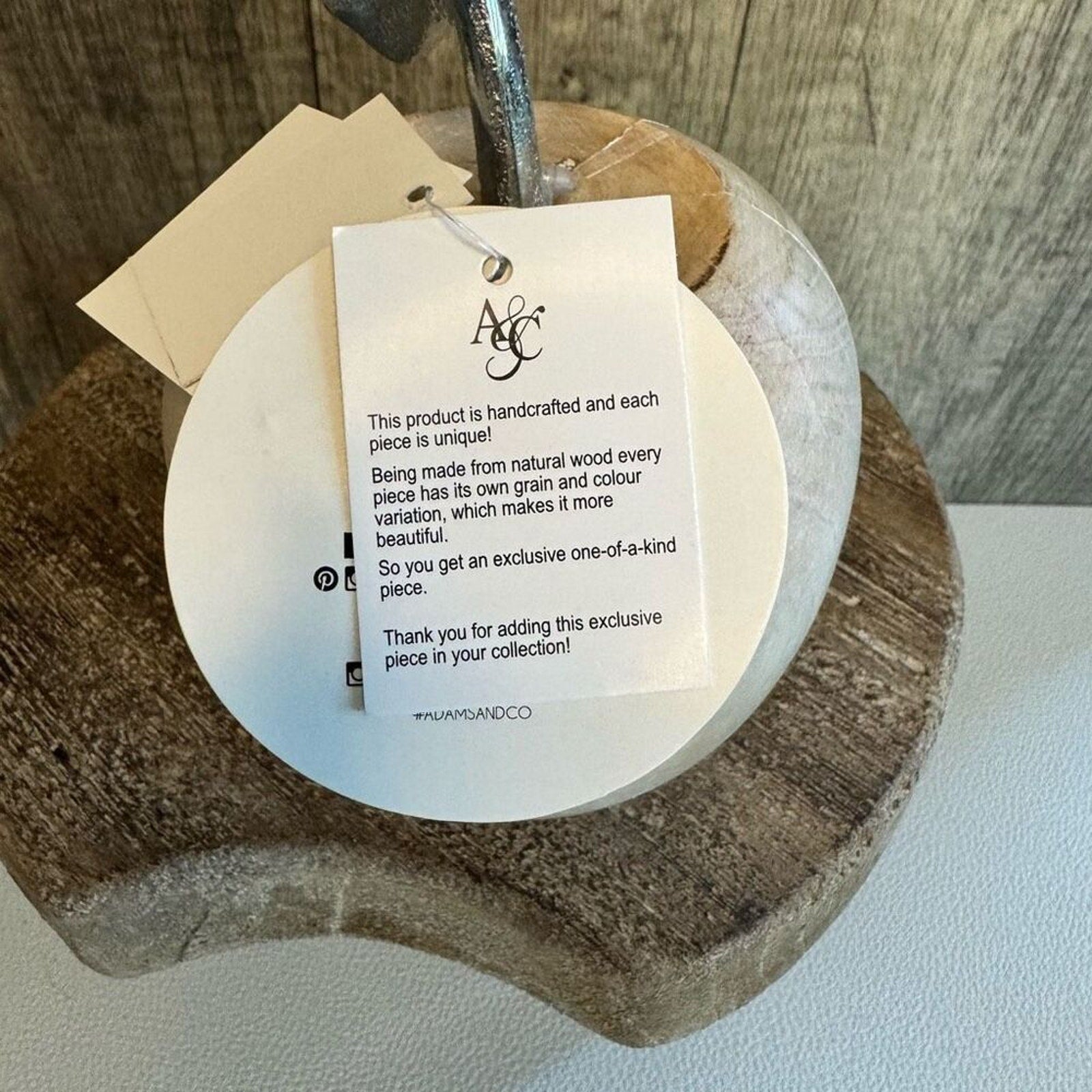 Rustic Wood Apple Home Decor FAST SHIP NEW