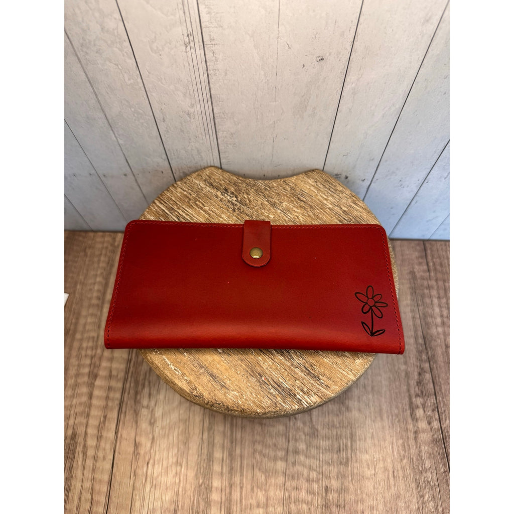 Genuine Leather Wallet RANGOON RED  Leather REAL LEATHER Wallet NEW FAST SHIP