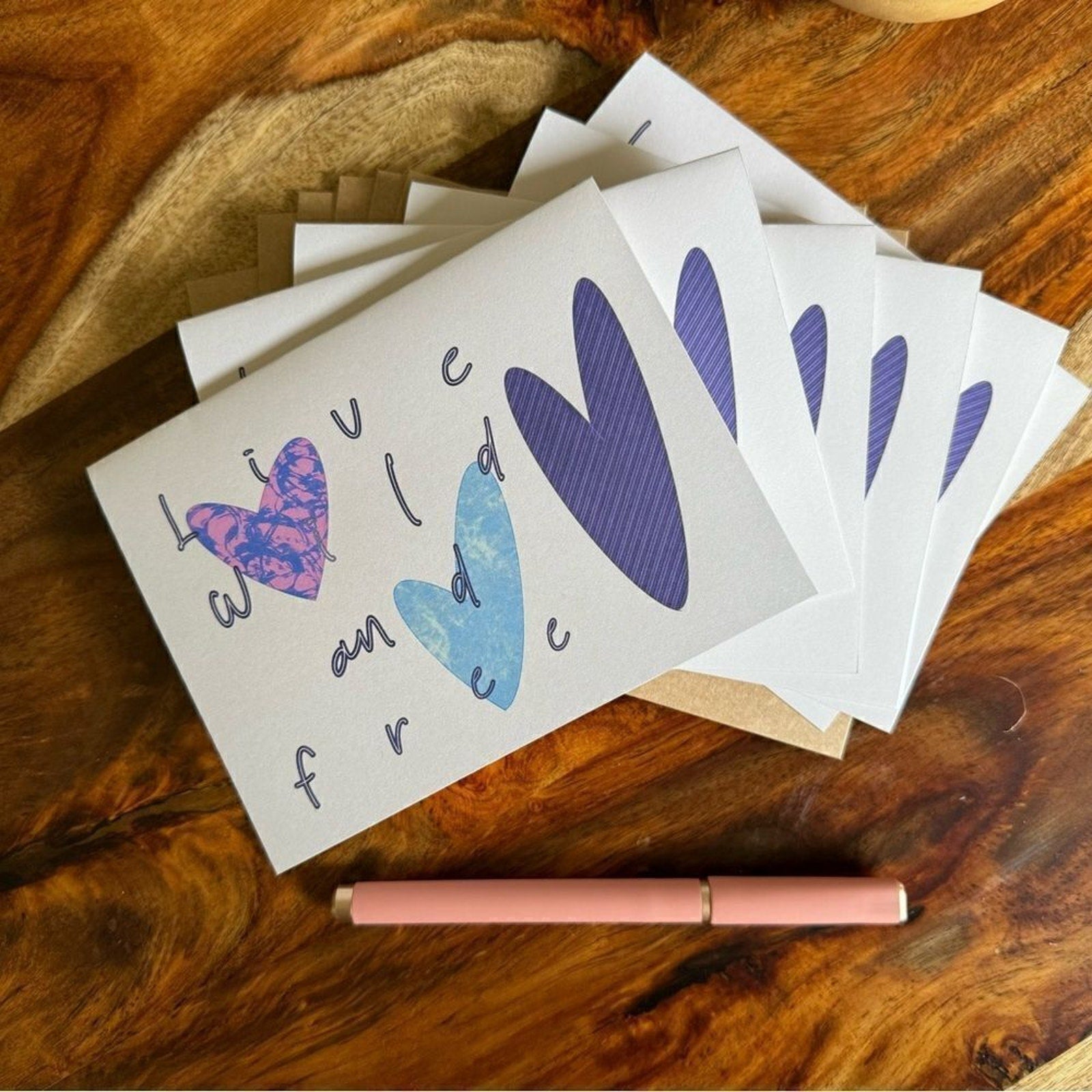 Copied - Greeting Cards Blank Notes Gift Idea for Friend 6 w/Envelopes Custom Art