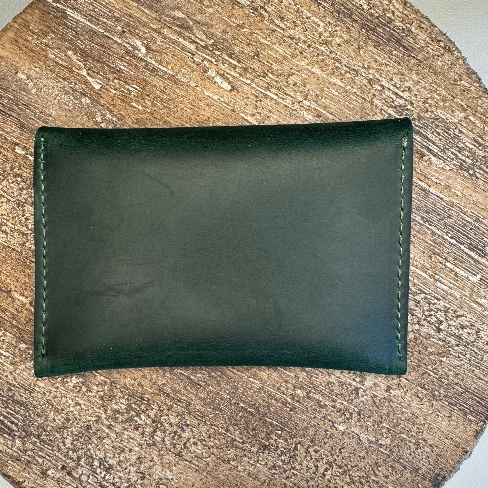 Genuine Leather Wallet  DARK GREEN Credit Card Holder Wallet NEW FAST SHIP