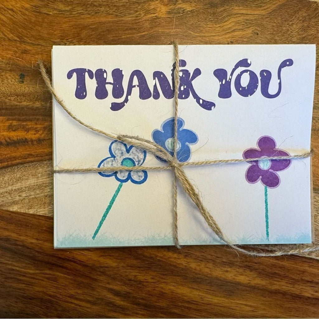 Thank You Cards Greeting Cards Blank Notes Set of 6 w Envelopes Thank You Note