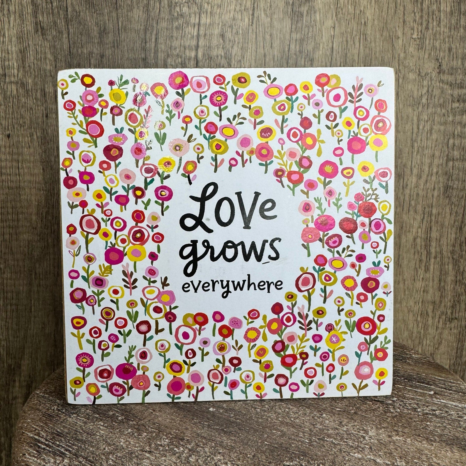 Rustic Home Wood Sign Love Home Decor Flowers Boho Home FAST SHIP NEW