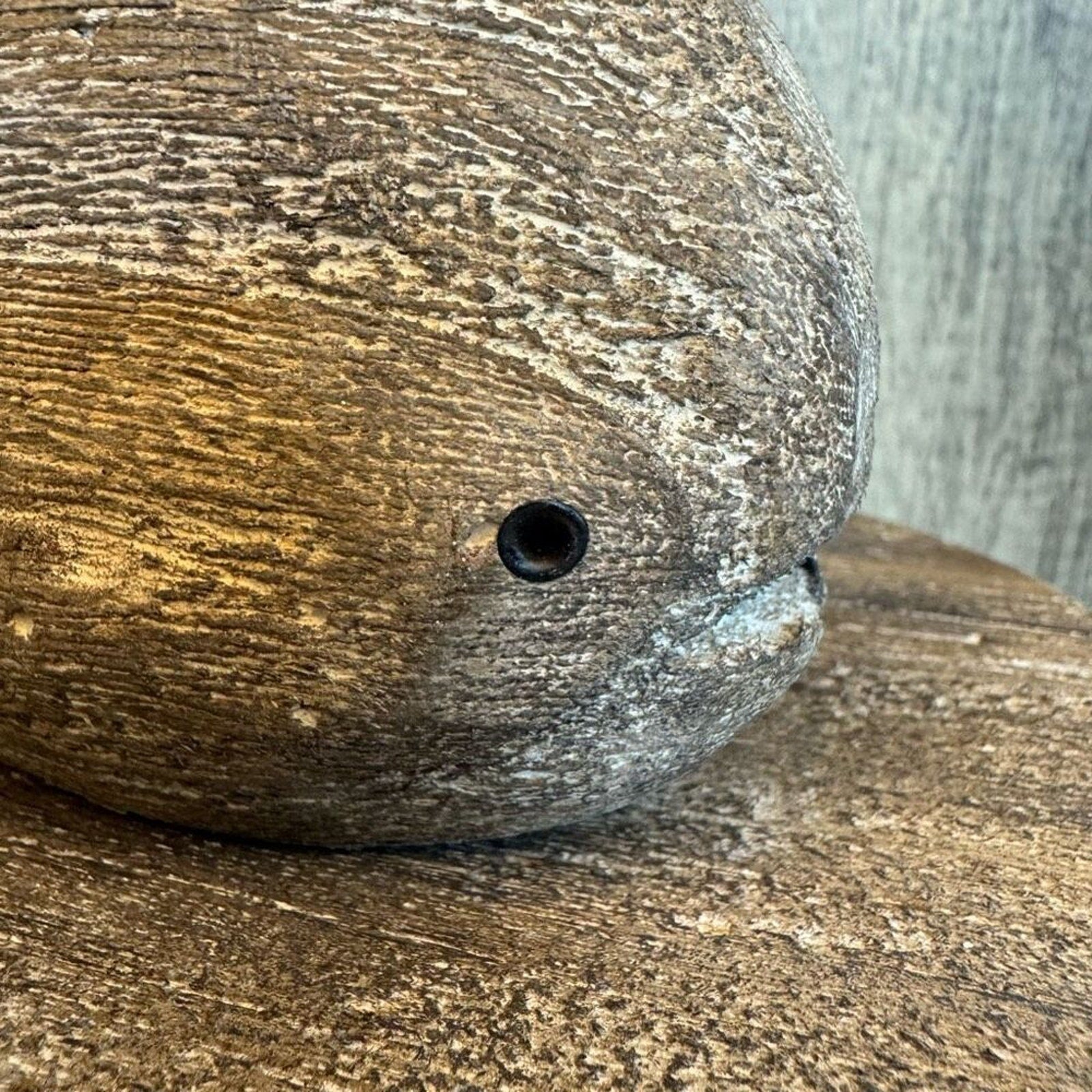 Rustic Mini Whale Sitter Wood Home Decor Beach House FAST SHIP NEW