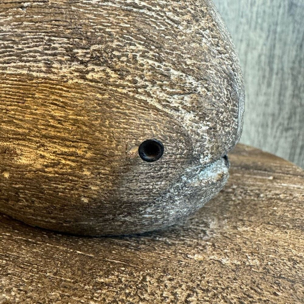Rustic Mini Whale Sitter Wood Home Decor Beach House FAST SHIP NEW