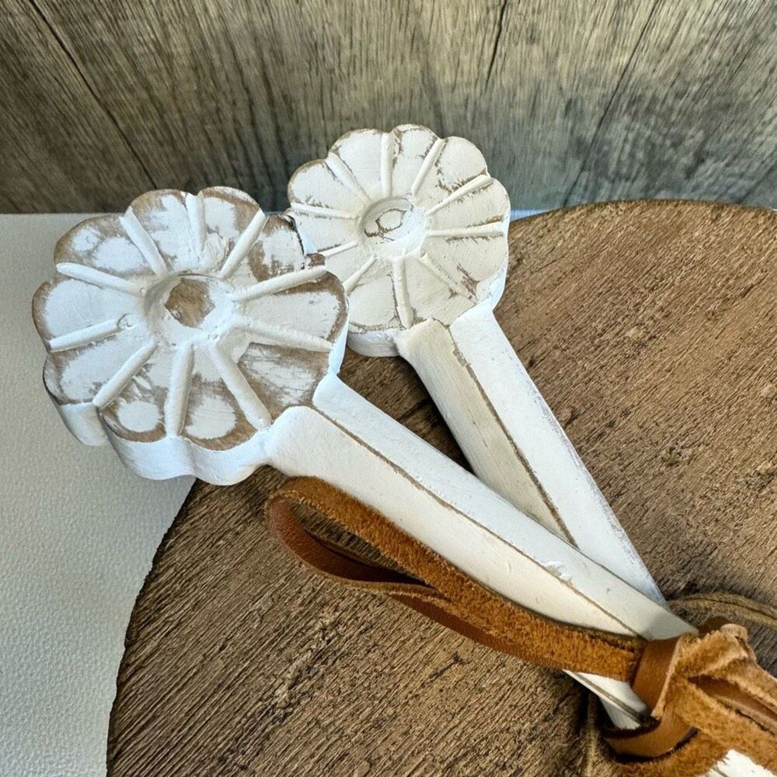 Wood Serving Spoons Flower Home Decor Kitchen FAST SHIP NEW