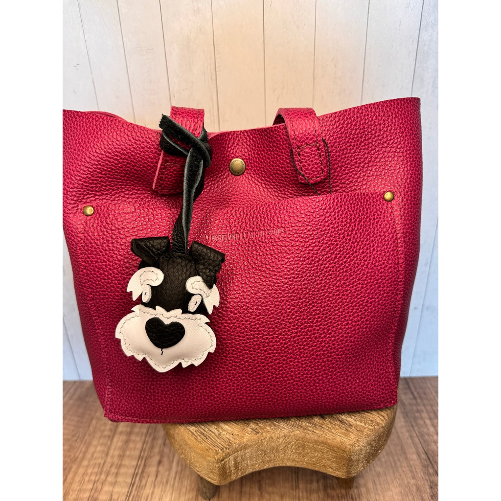 Genuine Leather Dog Purse Charm Black Schnauzer Bag Charm Purse Dog lover