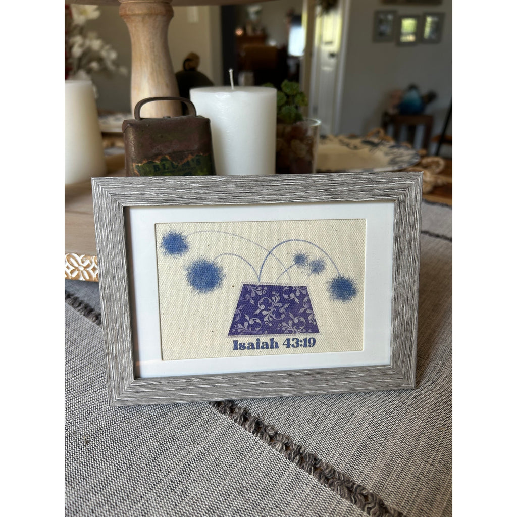 Mini Bible Verse Picture Frame 6 x 4 Original Wall Art Canvas Picture Purple