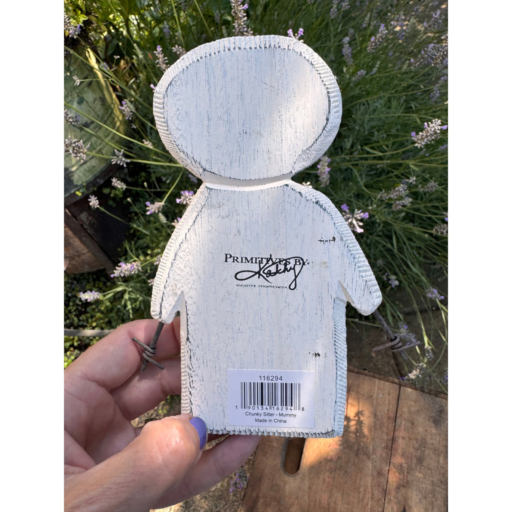 Rustic Halloween Home Decor Sitter Wood Mummy Fall Decoration FAST SHIP NEW