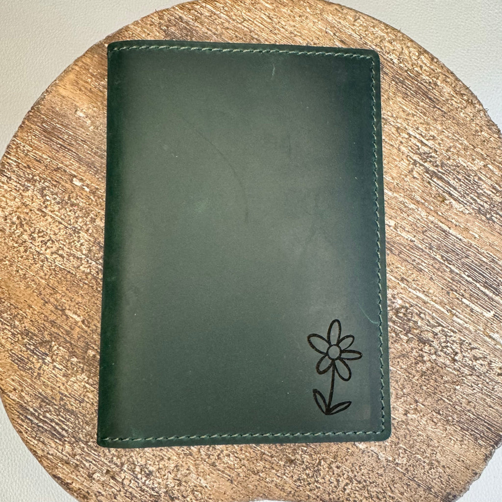 Genuine Leather Passport Holder DARK GREEN Passport Wallet NEW FAST SHIP