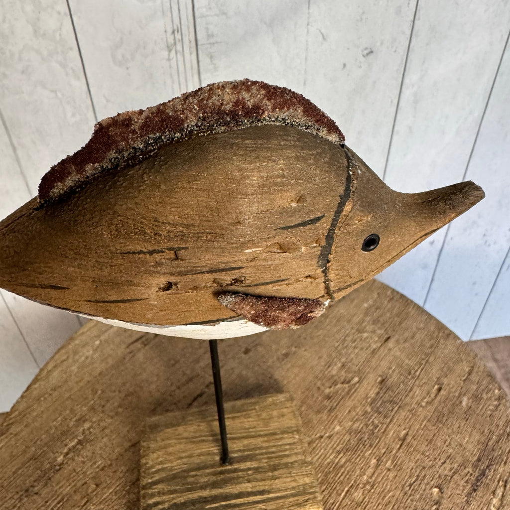 Wood Unicorn Fish Sitter Home Decor Rustic Art Nature Lover Seabird Ocean NEW