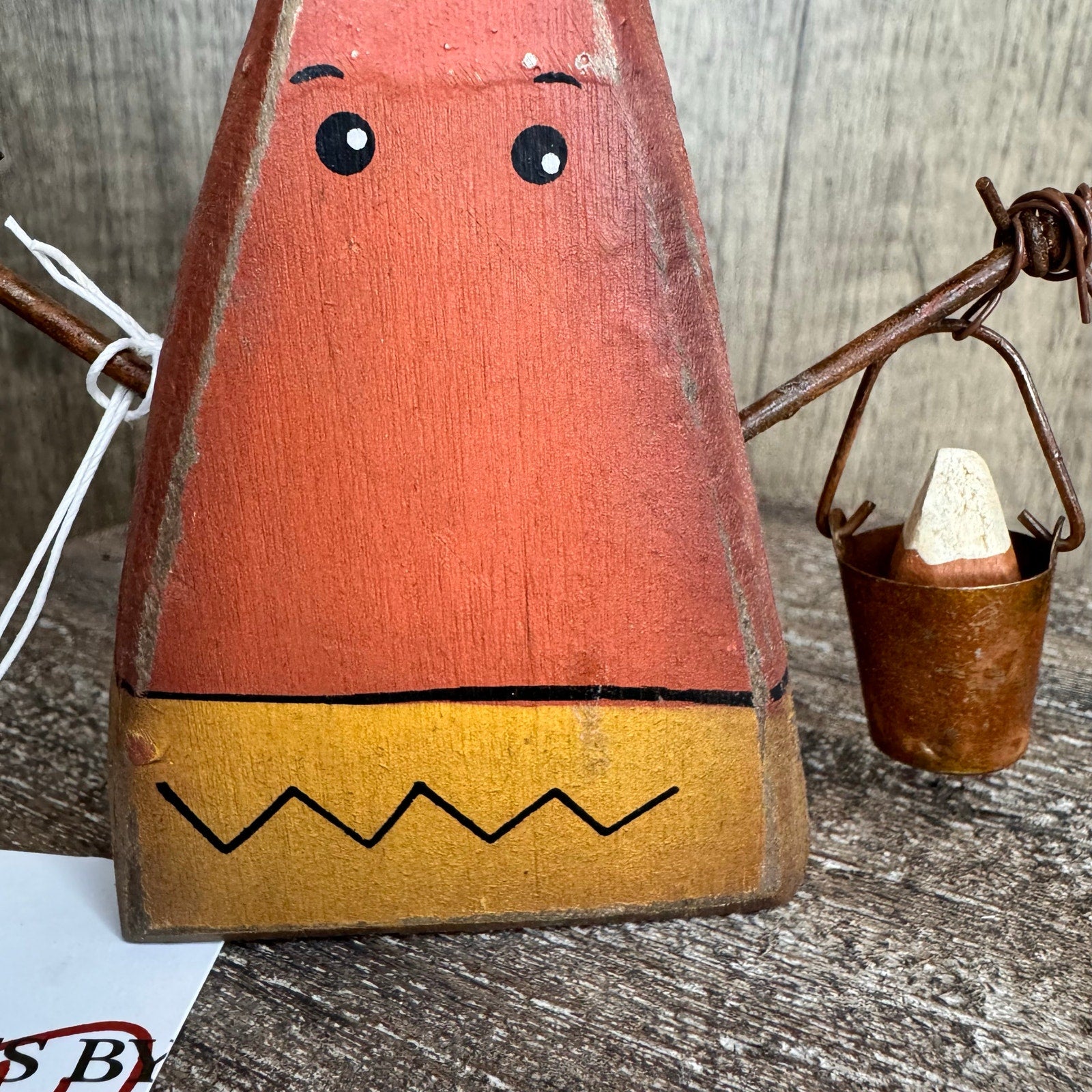 Rustic Halloween Home Decor Sitter Wood Candy Corn Fall Decoration FAST SHIP NEW