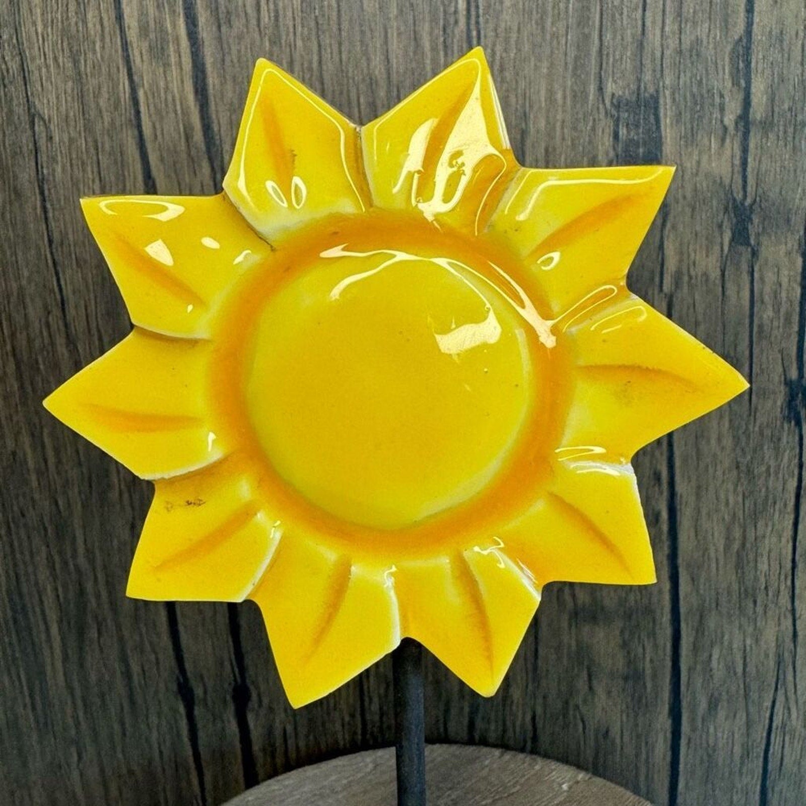 Home Decor Mango Wood SUNFLOWER Sitter NEW FAST SHIP