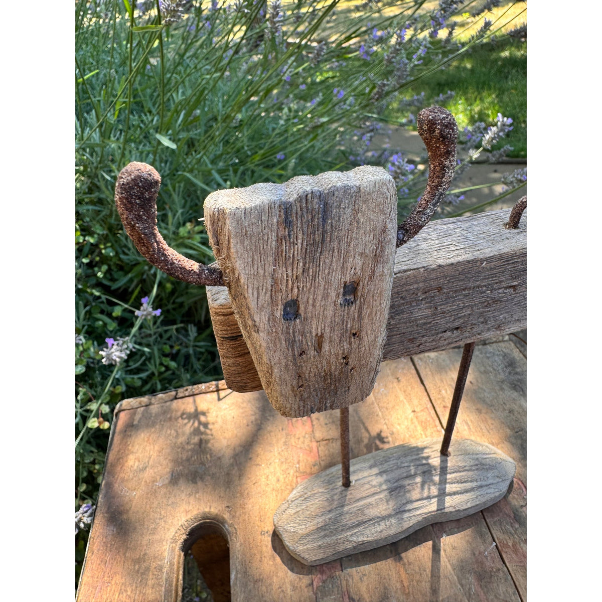 Rustic Wood Cow Sitter FarmHome Decor Wood Rustic Gift FAST SHIP NEW Cow Lover