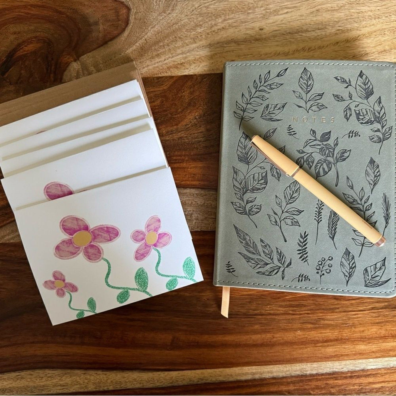 Spring Flowers Set of 6 Greeting Cards Blank Note Cards Encouragement Gift Idea