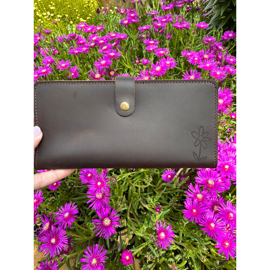 Genuine Leather Wallet ROOTBEER BROWN Leather REAL LEATHER Wallet FAST SHIP