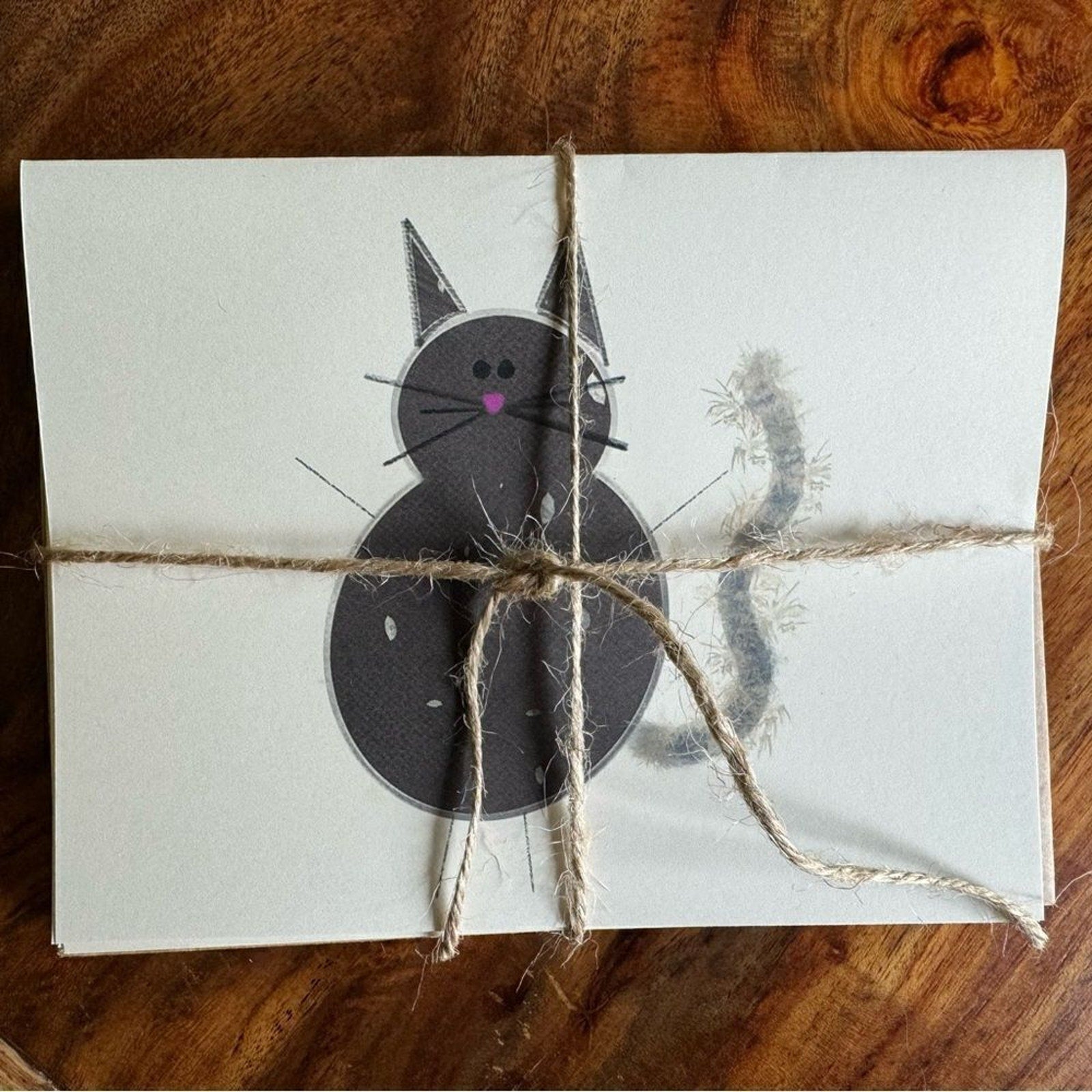 NWT Greeting Cards Blank Cards for Cat Lovers Set of 6 w/Envelopes Custom Brown