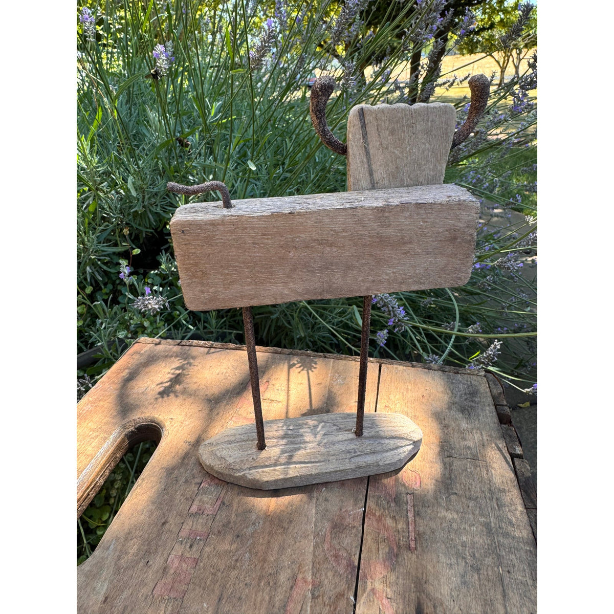 Rustic Wood Cow Sitter FarmHome Decor Wood Rustic Gift FAST SHIP NEW Cow Lover