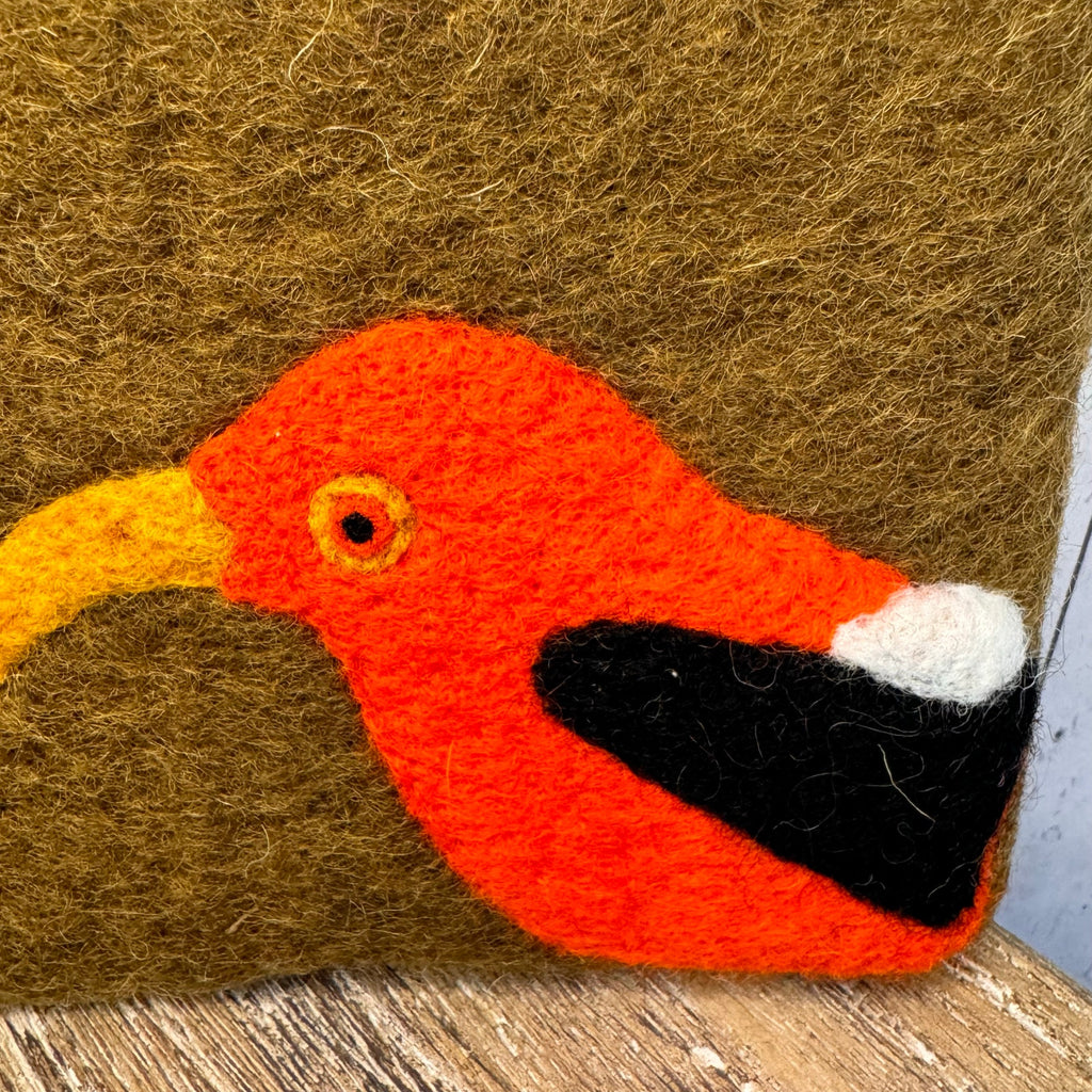 Felted Wool Green Wallet Pouch Scarlett Honeycreeper Makeup Bag New FAST SHIP