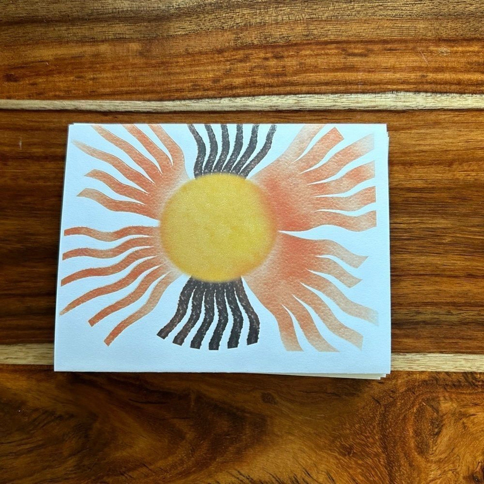 Greeting Cards Blank Cards for Friends Encouragement Boho Yellow Sun