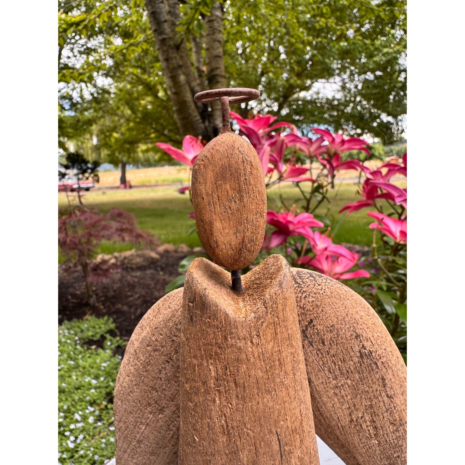 Rustic Wood Angel Home Decor 11 inch Wood Angel Sitter Angels Christian