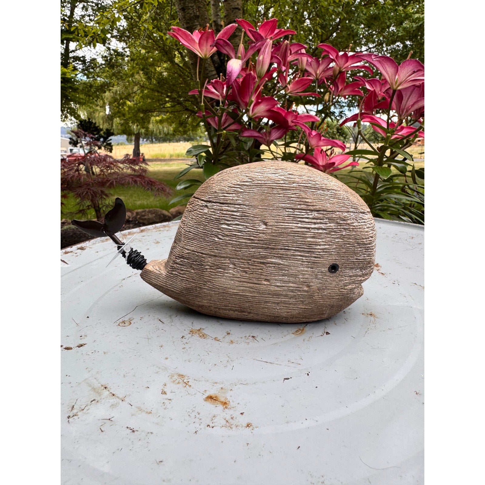 Rustic Mini Whale Sitter Set of 3 Wood Home Decor Beach House FAST SHIP NEW