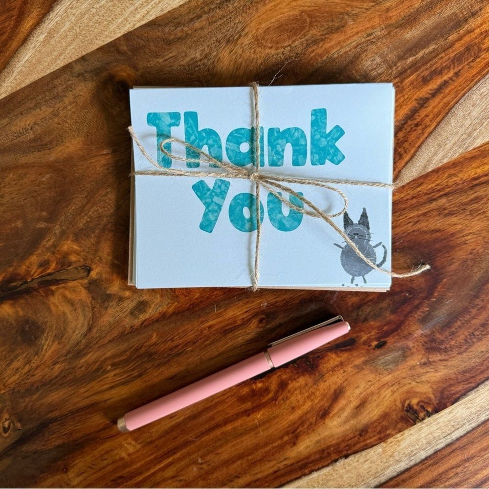 Greeting Cards Thank You Cards for Cat Lovers Gift 6 w/Envelopes Custom NEW