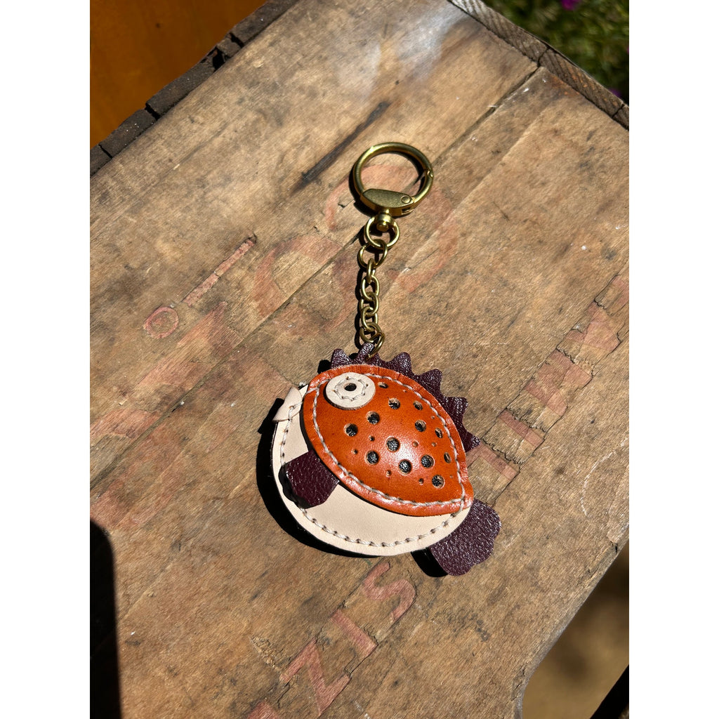 Genuine Leather Puffer Fish Bag Charm Fish Purse Charm Cute Fishy Accessories
