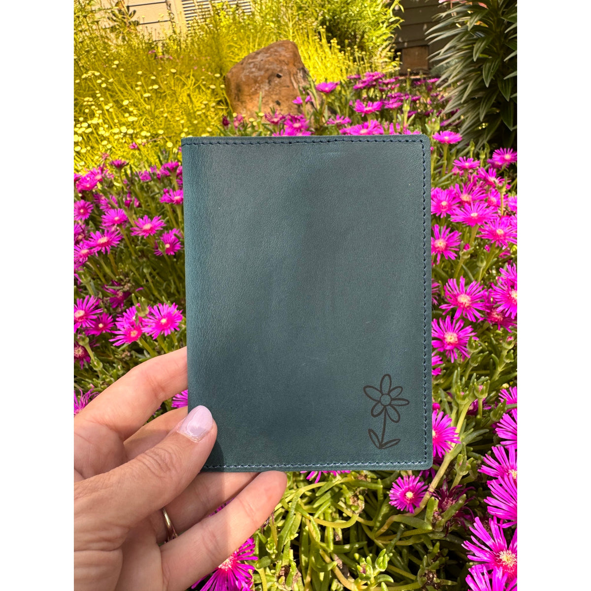 Genuine Leather Passport Holder OCEAN BLUE Passport Wallet NEW FAST SHIP