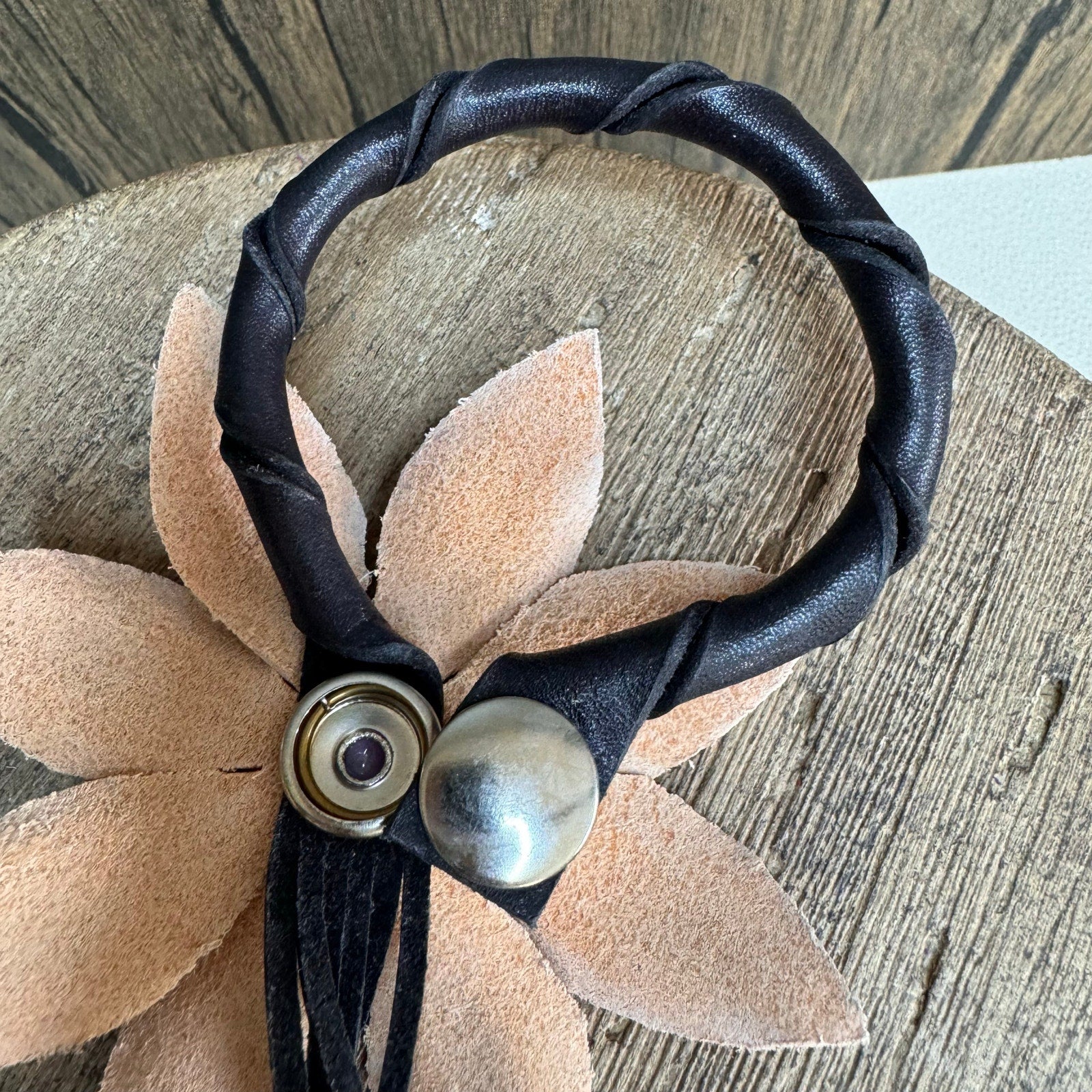 Leather Flower Purse Charm Genuine Leather Fall Daisy Bag Charm NEW FAST SHIP