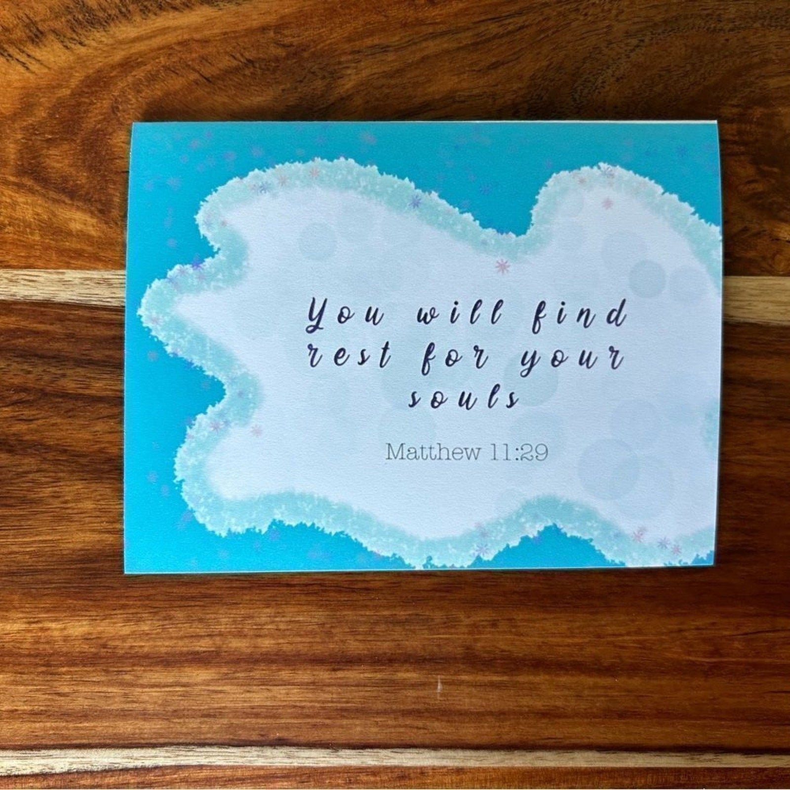 Greeting Cards Blank Cards for Friends Encouragement Gift Sympathy Card Blue
