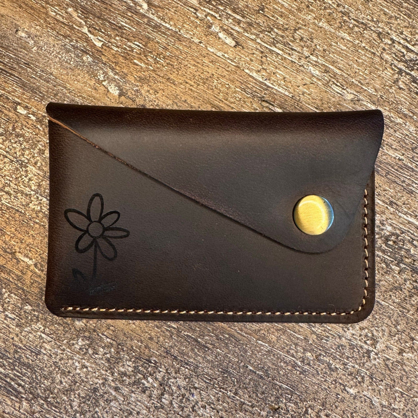 Genuine Leather Wallet  NEUTRAL BROWN Credit Card Holder Wallet NEW FAST SHIP