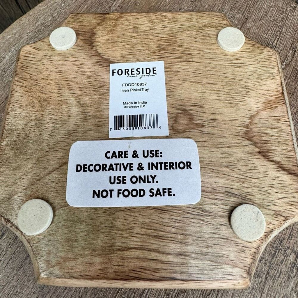 Wood Trinket Tray Mango Carved Wood Home Decor Gift NEW Fast ShiP