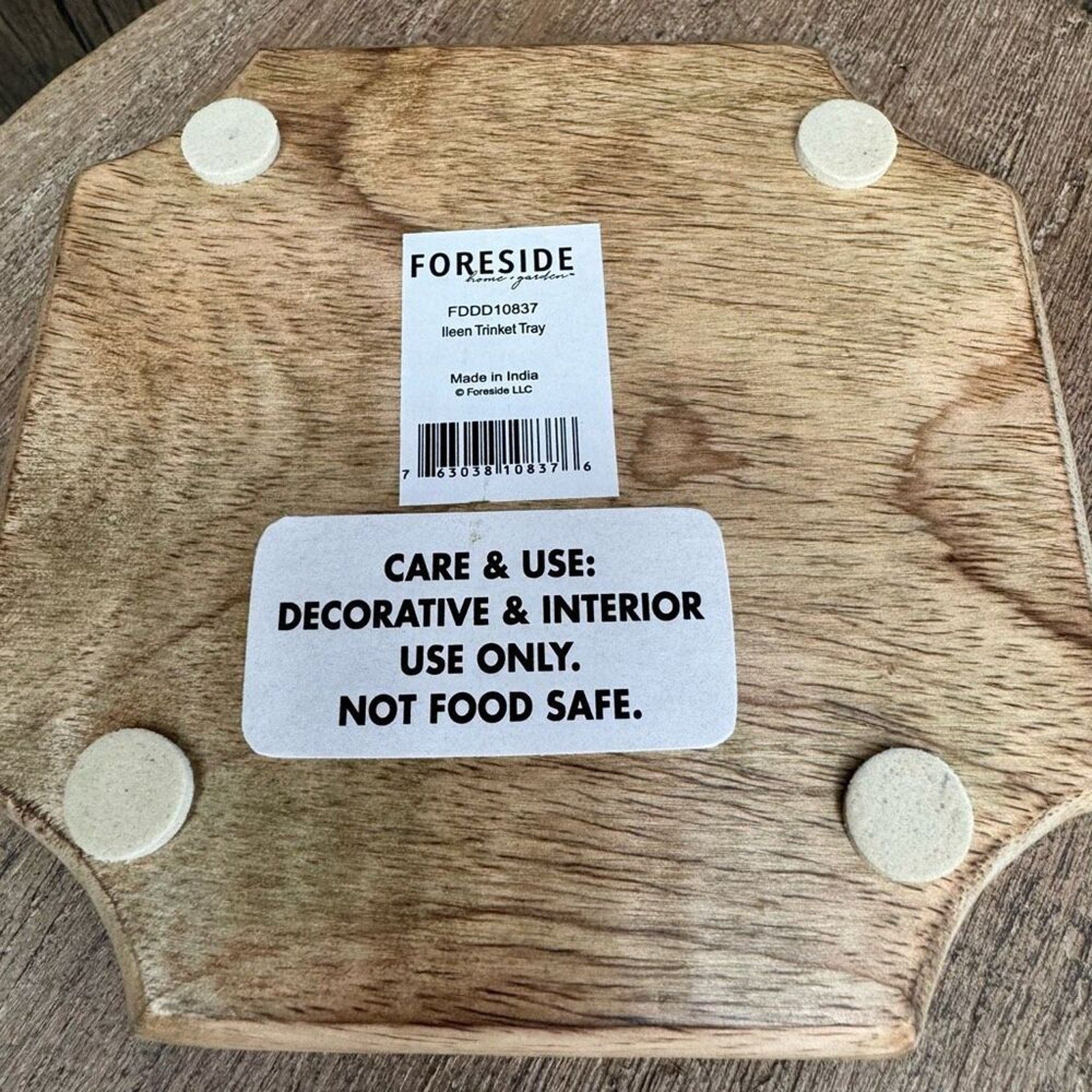 Wood Trinket Tray Mango Carved Wood Home Decor Gift NEW Fast ShiP