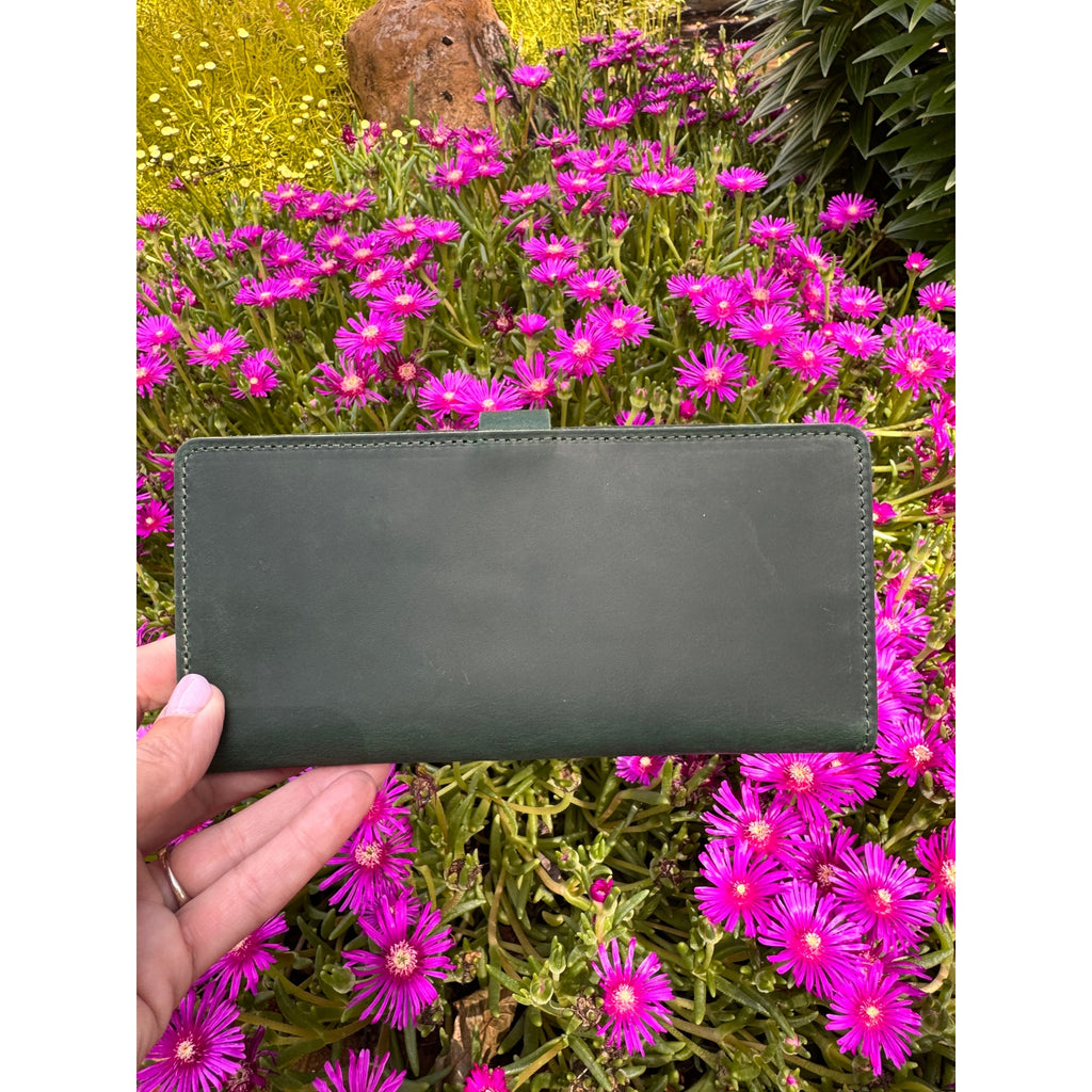 Genuine Leather Wallet DYNASTY GREEN Leather REAL LEATHER Wallet FAST SHIP