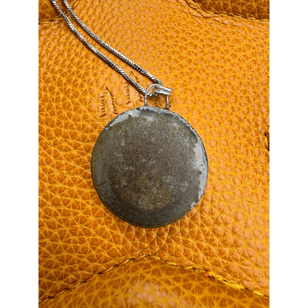 Ceramic Boho Daisy Flower Pendant Necklace Handcrafted Jewelry Boho Necklace