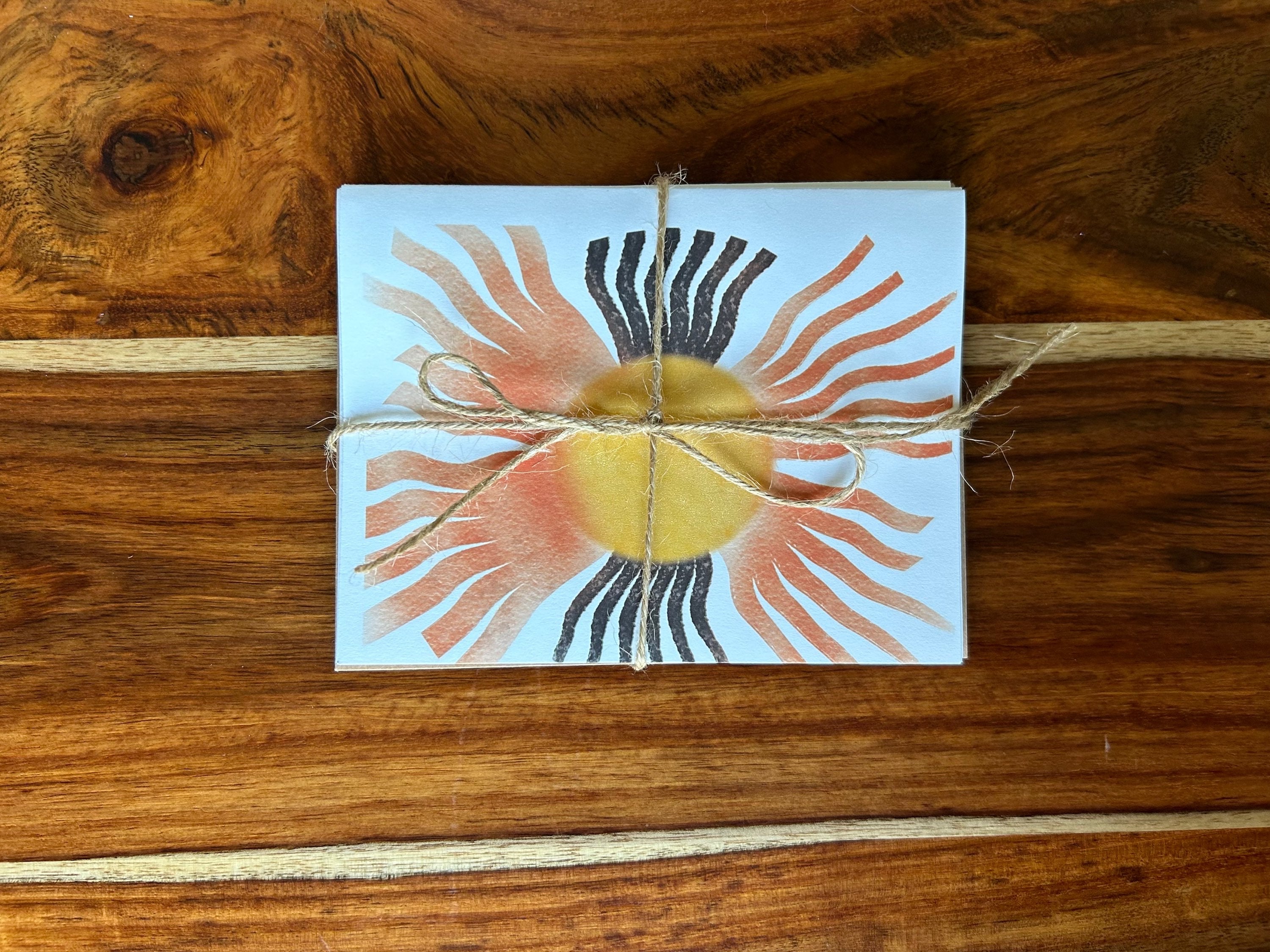 Boho Greeting Card Pack Rustic Home Custom Designed Blank Cards Set of 6  image 2