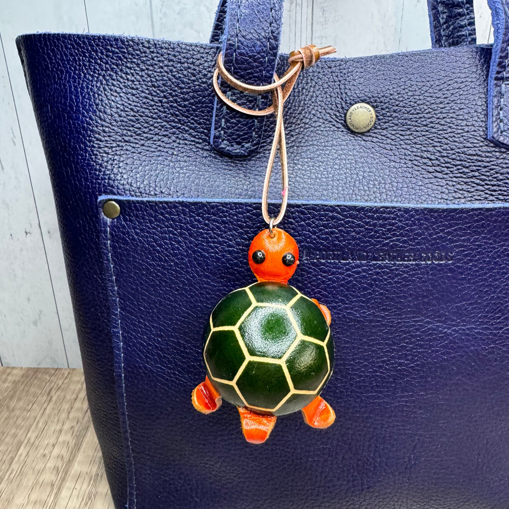 Leather Turtle Bag Charm Genuine Leather Turtle Purse Charm NEW FAST SHIP