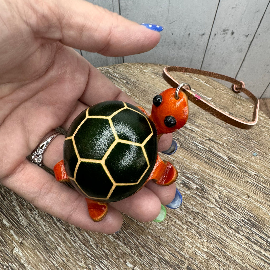 Leather Turtle Bag Charm Genuine Leather Turtle Purse Charm NEW FAST SHIP