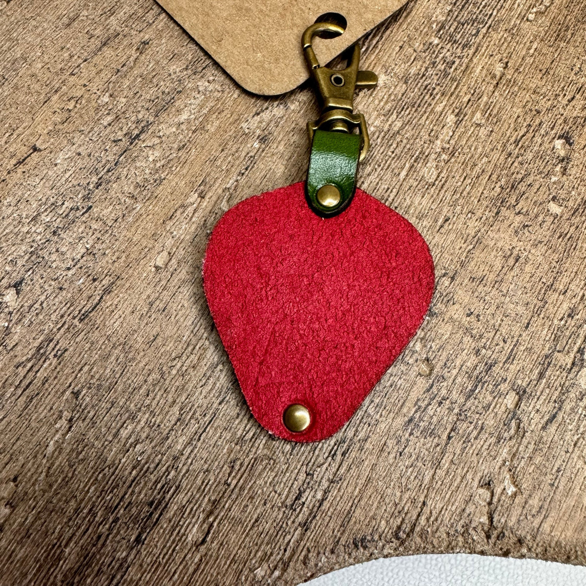 Leather Purse Charm  Strawberry Bag Charm Genuine Leather Crossbody Charm NEW