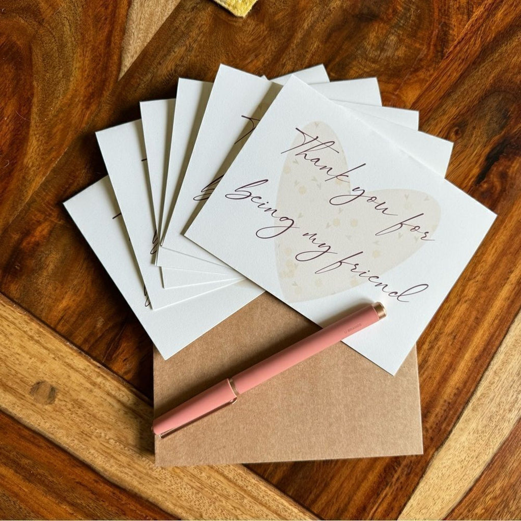 Thank You Cards Greeting Cards Blank Notes for Gift Friends Set of 6 & Envelopes