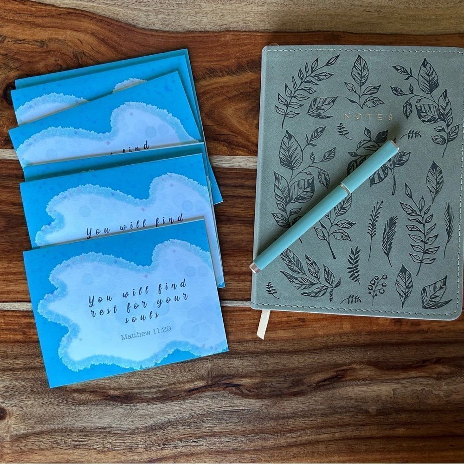 Greeting Cards Blank Cards for Friends Encouragement Gift Sympathy Card Blue