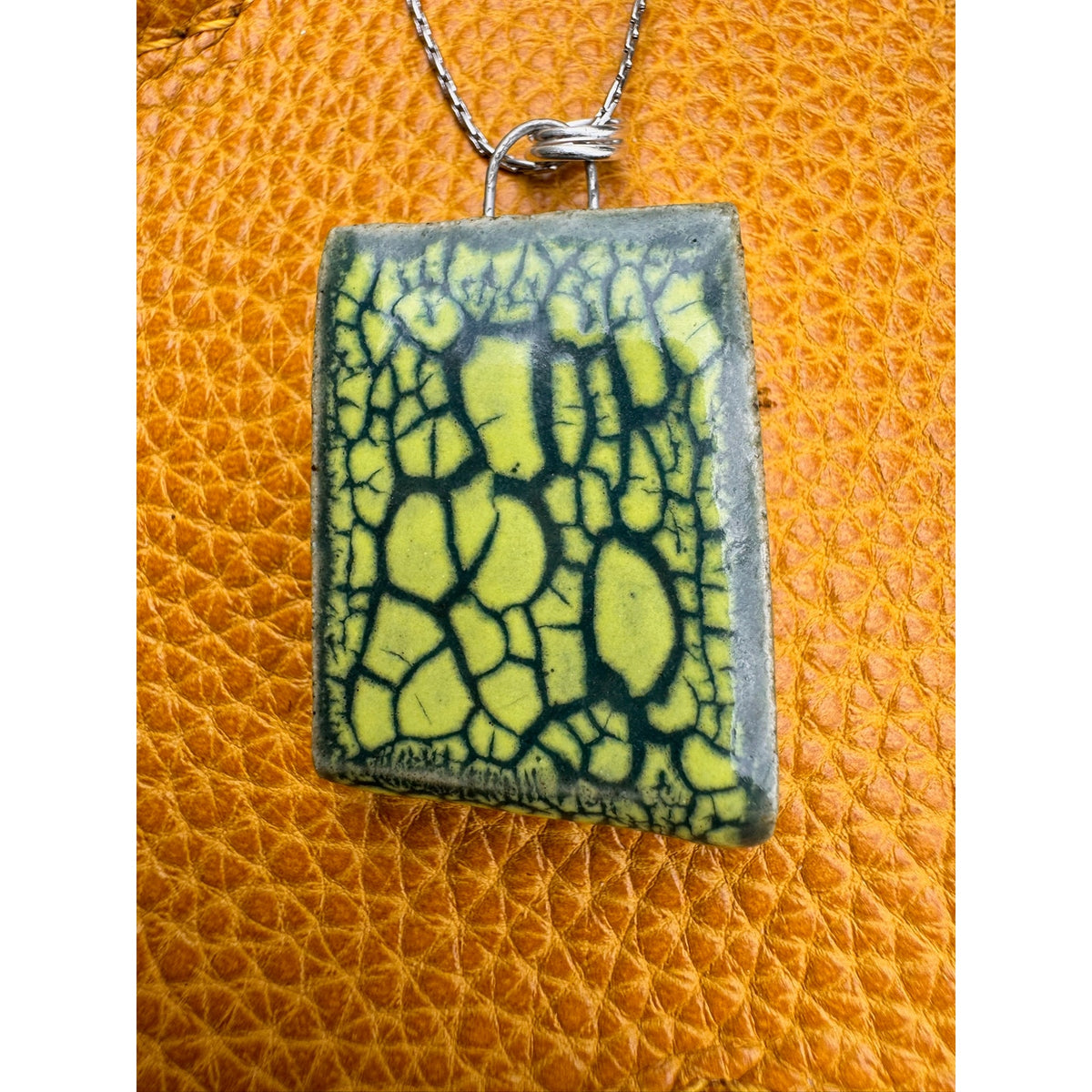 Ceramic Pendant Necklace Handcrafted Boho Pendant Necklace Artist Made Jewelry